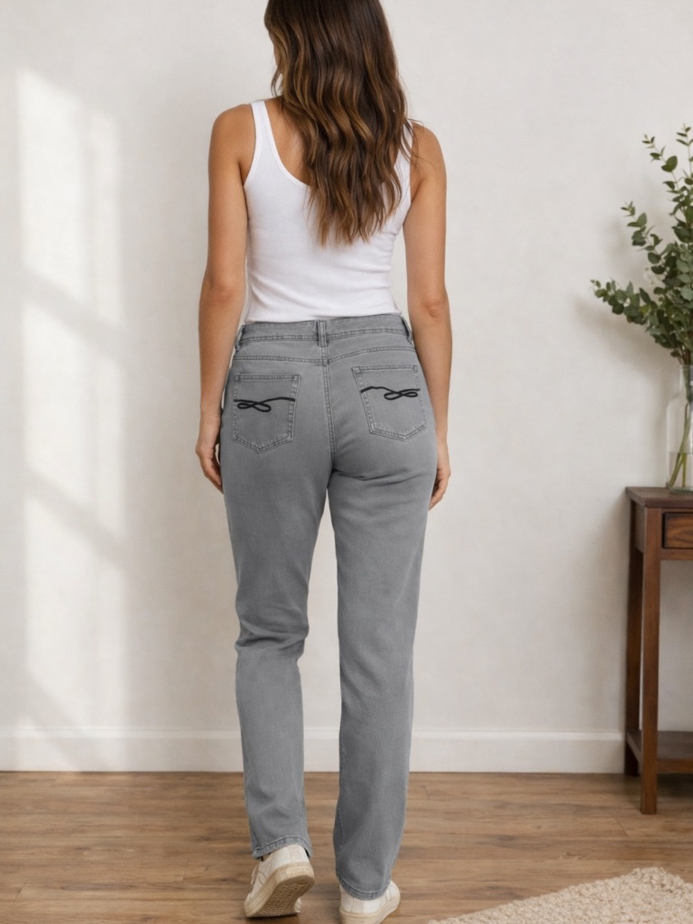 Style & Co. Gray Straight Leg Pants
